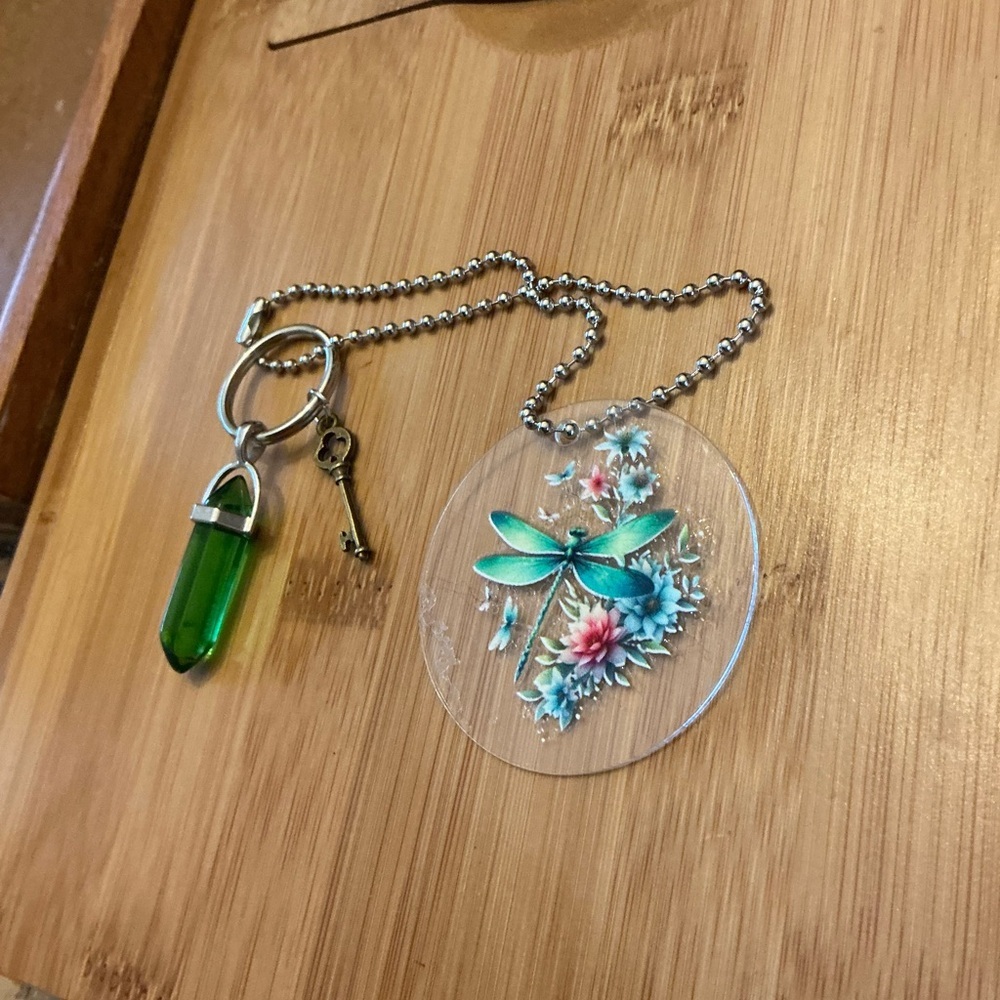 Rearview mirror chain, handmade!  Great car decor!